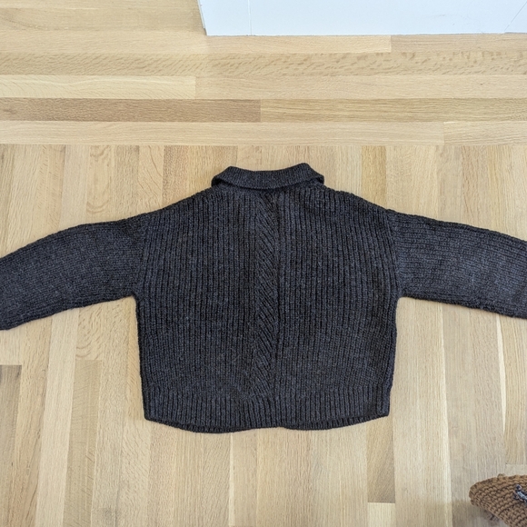 Alpaca & Wool Collared Cardigan - Picture 2 of 5